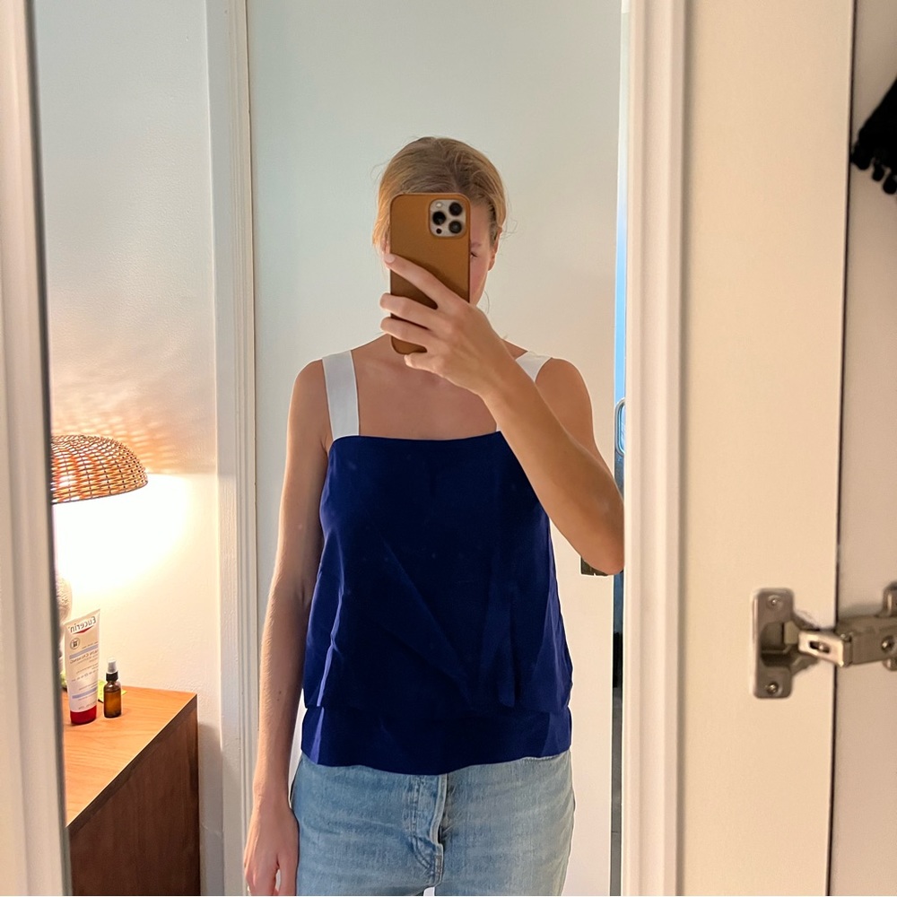 Sandro Blue Silk Top